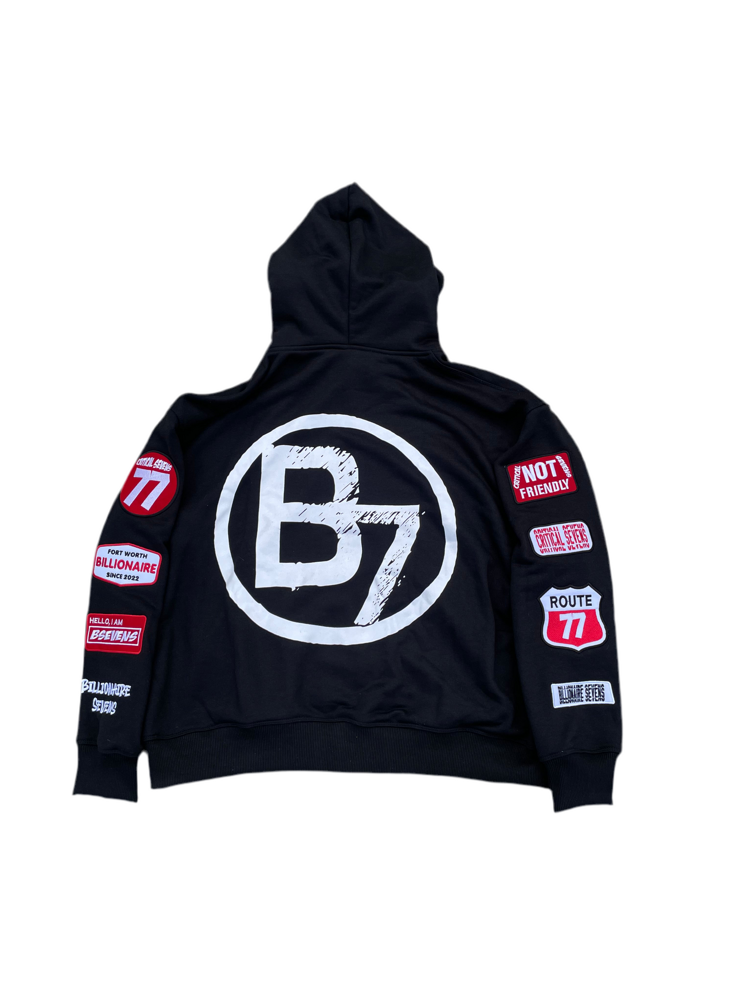 Billionaire sevens black patch zipup